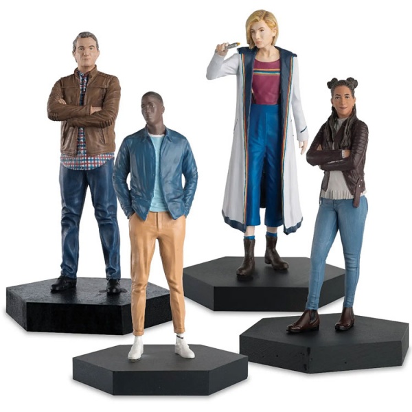 Doctor Who Companion Figure Set The Thirteenth Doctor, Ryan, Yaz & Graham Eaglemoss Box #7